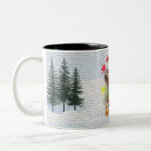 Grappige, Schattigee Labrador Puppies Yapy Christm Tweekleurige Koffiemok (Links)