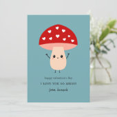 Grappige Schattigee liefde je zo veel blije Valent Feestdagenkaart (Staand voorkant)