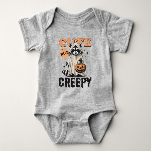 Grappige Schattigee maar griezelige wasbeer Hallo Romper (Voorkant)