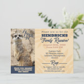 Grappige, Schattigee Meerkat Family Reunion Save t Kaart (Staand voorkant)