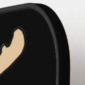 Grappige Schattigee Moose Hiking Cartoon Pickleball Paddle (Links Detail)