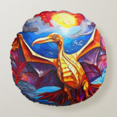 Grappige Schattigee Mozaïek Dinosaurussen kussen k (Voorkant)