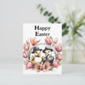 Grappige Schattigee paaseendjes in pakken Briefkaart (Staand voorkant)