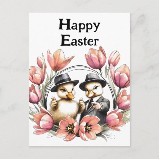 Grappige Schattigee  paaseendjes in pakken Briefkaart (Voorkant)