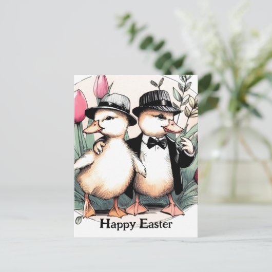 Grappige Schattigee  paaseendjes in pakken Briefkaart (Staand voorkant)