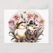 Grappige Schattigee paaskuikens Briefkaart (Voorkant)