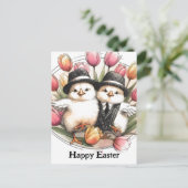 Grappige Schattigee paaskuikens Briefkaart (Staand voorkant)