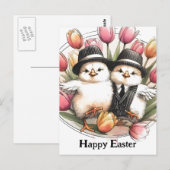 Grappige Schattigee paaskuikens Briefkaart (Voorkant / Achterkant)