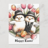 Grappige Schattigee paaskuikens Briefkaart (Voorkant)