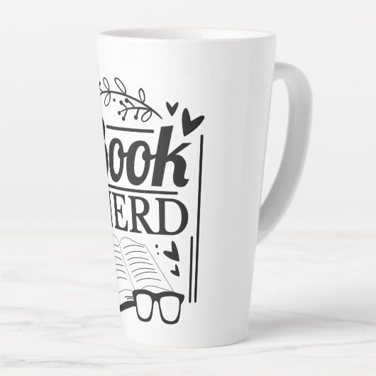 Grappige Schattigee Quote Book Nerd Latte Mok (Rechterhoek)