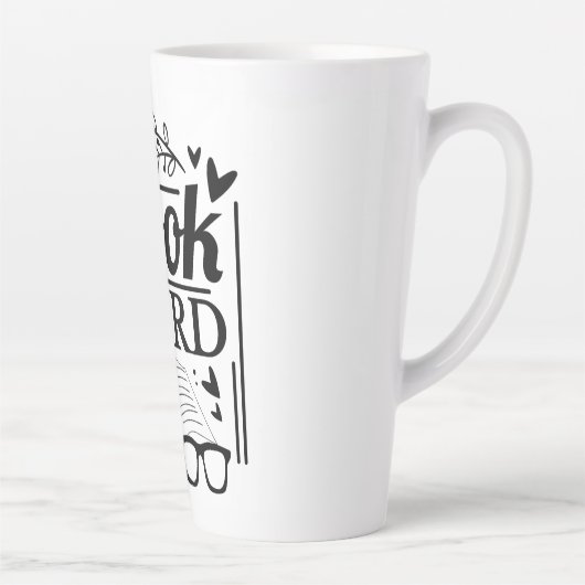 Grappige Schattigee Quote Book Nerd Latte Mok (Rechts)