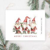 Grappige Schattigee Santa Gnomes Kerstvakantie Briefkaart