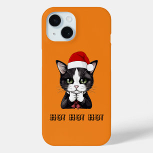 Grappige Schattigee sarcastische kerstkat iPhone 15 Case
