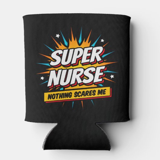 Grappige Schattigee Sarcastische Superhero Verplee Blikjeskoeler (Achterkant)