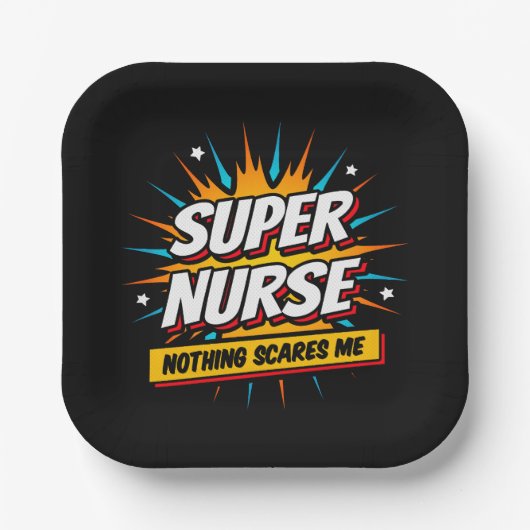 Grappige Schattigee Sarcastische Superhero Verplee Papieren Bordje (Voorkant)