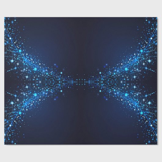 Grappige Schattigee Sparkles op Deep Blue Cadeaupapier (Vlak)