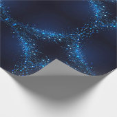 Grappige Schattigee Sparkles op Deep Blue Cadeaupapier (Hoek)
