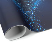 Grappige Schattigee Sparkles op Deep Blue Cadeaupapier (Rol Hoek)