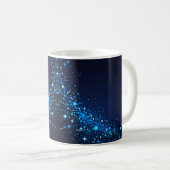 Grappige Schattigee Sparkles op Deep Blue Koffiemok (Voorkant rechts)