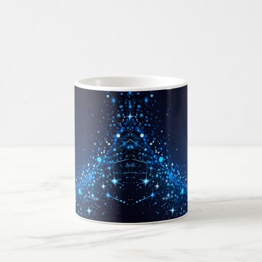 Grappige Schattigee Sparkles op Deep Blue Koffiemok (Center)