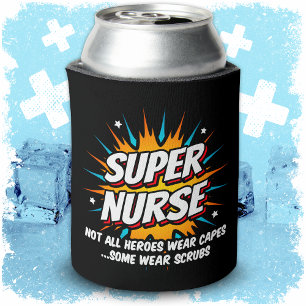 Grappige Schattigee Superhero Super Nurse Waarderi Blikjeskoeler