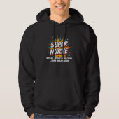 Grappige Schattigee Superhero Super Nurse Waarderi Hoodie (Voorkant)