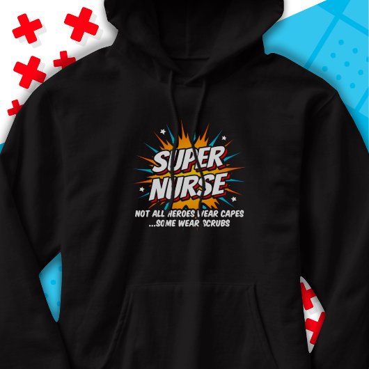 Grappige Schattigee Superhero Super Nurse Waarderi Hoodie