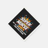 Grappige Schattigee Superhero Super Nurse Waarderi Servet (Hoek)