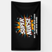 Grappige Schattigee Superhero Super Nurse Waarderi Spandoek (Verticaal)