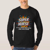 Grappige Schattigee Superhero Super Nurse Waarderi T-shirt (Voorkant)