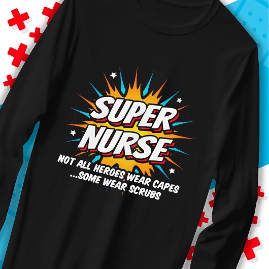 Grappige Schattigee Superhero Super Nurse Waarderi T-shirt