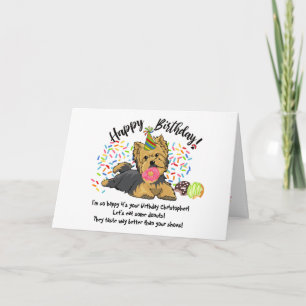 Grappige Schattigee Terrier Pet Dog Verjaardag Kaa