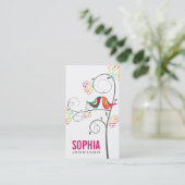 Grappige Schattigee Tortelduifjes Floral Boutique Visitekaartje (Staand voorkant)