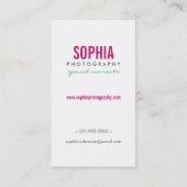 Grappige Schattigee Tortelduifjes Floral Boutique Visitekaartje (Achterkant)