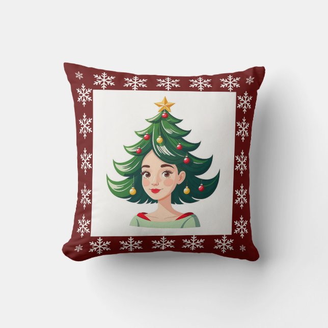 Grappige Schattigee trendy stijlvolle elegante ker Kussen (Voorkant)