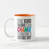 Grappige Schattigee trendy verandering offerte Tweekleurige Koffiemok (Links)