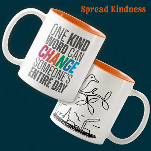 Grappige Schattigee trendy verandering offerte Tweekleurige Koffiemok