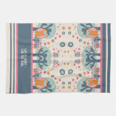 Grappige Schattigee uilen Grappige gepersonaliseer Theedoek (Horizontaal)