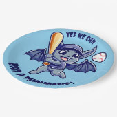 Grappige Schattigee vleermuis Ja We kunnen een dui Papieren Bordje (Gekanteld)