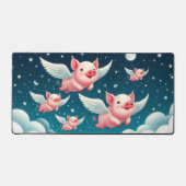 Grappige Schattigee vliegende varkens in de nachte Bureaumat (Voorkant)