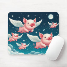 Grappige Schattigee Vliegende Varkens in de Sterre