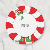 Grappige Schattigee warme wensen & elf kusjes Bedankjes Labels (Achterkant)