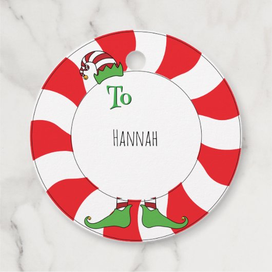 Grappige Schattigee warme wensen & elf kusjes Bedankjes Labels (Achterkant)