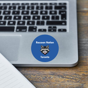 Grappige Schattigee wasbeer natie Toronto donkere  Ronde Sticker