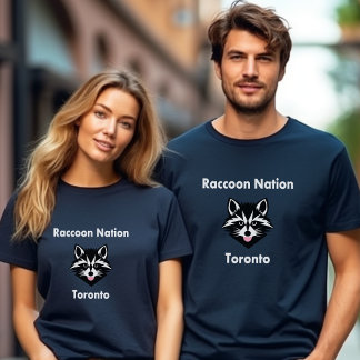 Grappige Schattigee wasbeer natie Toronto donkere  T-shirt