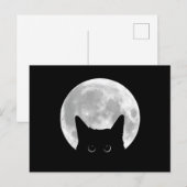 Grappige Schattigee zwarte kat Halloween Briefkaart (Voorkant / Achterkant)