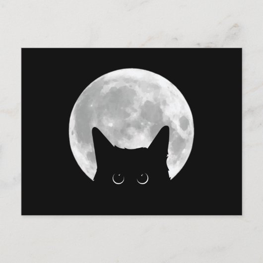 Grappige Schattigee zwarte kat Halloween Briefkaart (Voorkant)