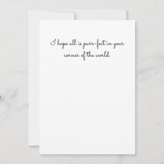 Grappige Schattigeste Hallo kat en dame Kaart (Achterkant)