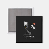 Grappige Scheckmate Schaakbord Koning Pion  Magneet (Voorkant / Achterkant)