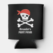 Grappige schedel Crossbones Pirate Poison Custom Blikjeskoeler (Voorkant)